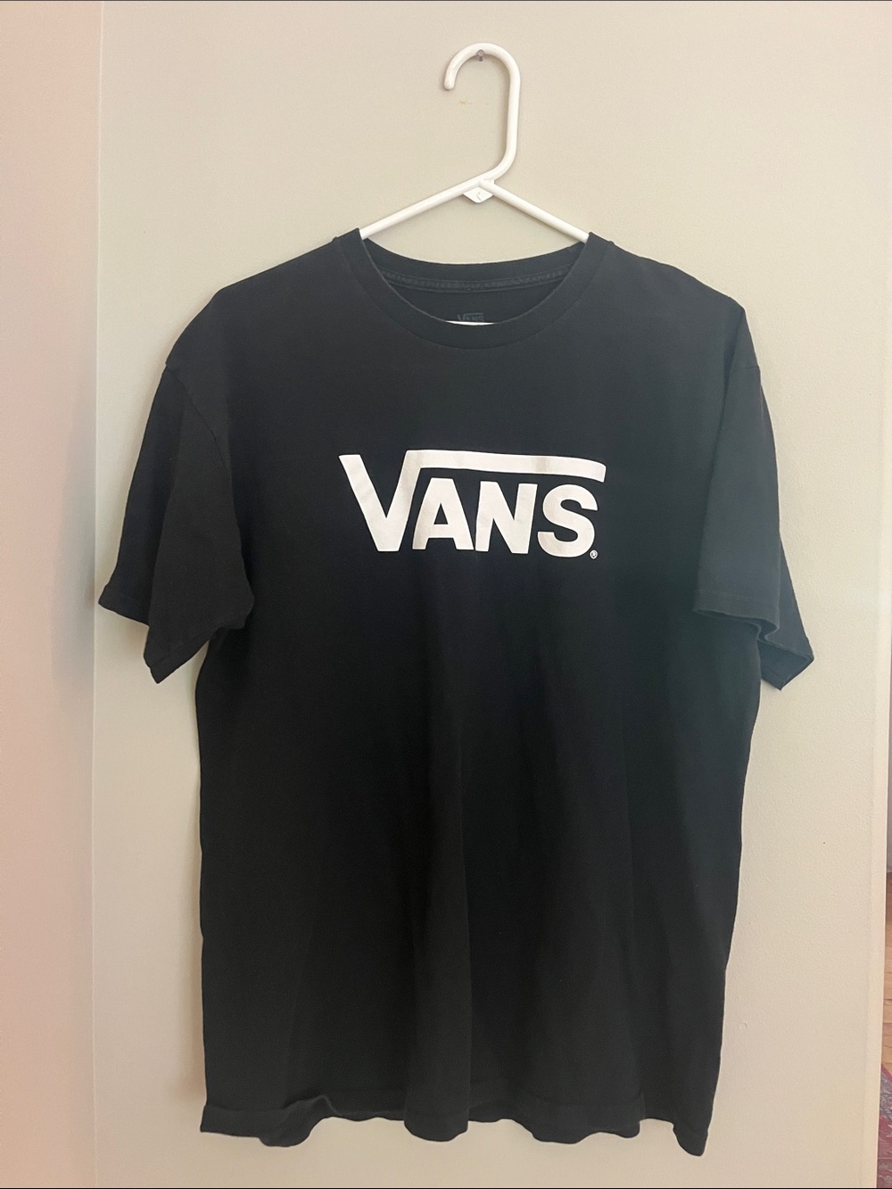 Vans Black Tee with White Logo